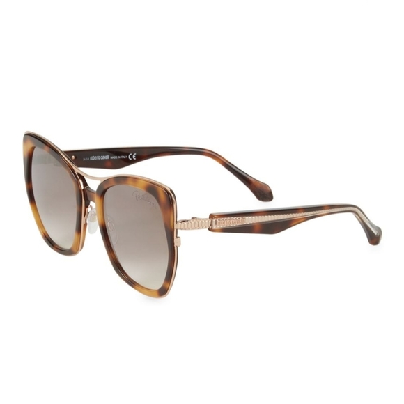 MY LOSS!!! ROBERTO CAVALLI 55MM FAUX TORTOISESHELL SUNGLASSES